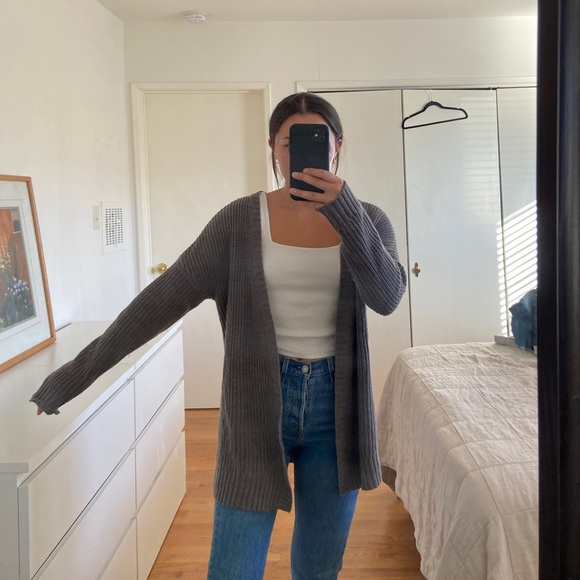 Knitted Cardigan - Grey - Large - Picture 2 of 7